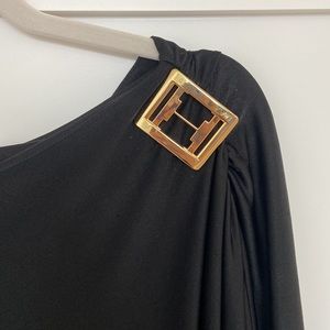 🚫SOLD🚫Halston Heritage One Shoulder Drape Dress